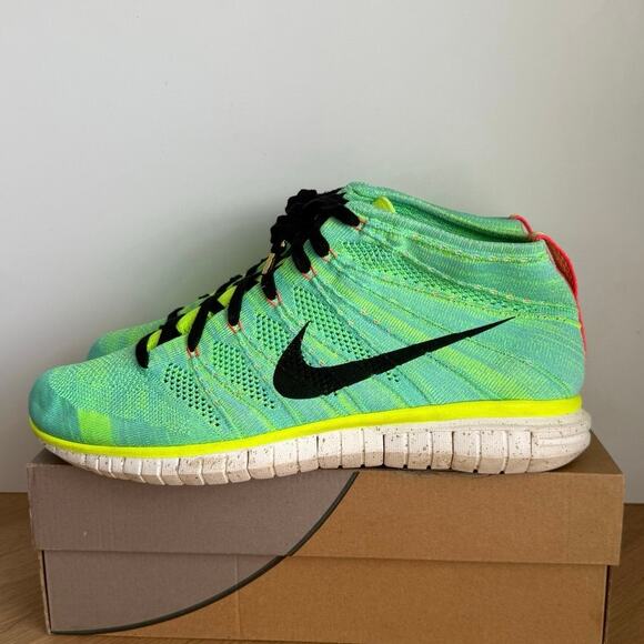 Nike Free Flyknit Chukka “Hyper Turquoise” Men Running Sneakers- SZ 14 main image 8